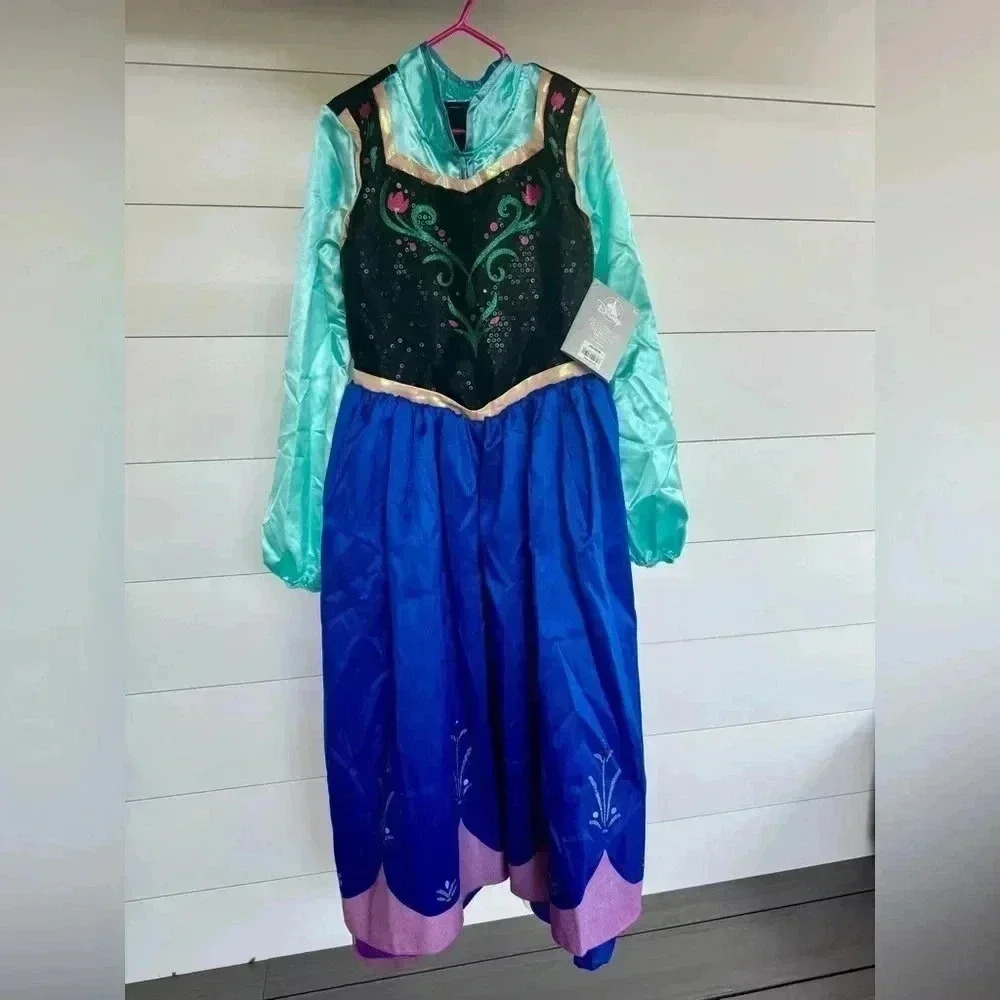 Disney Store NWT Anna Frozen Girls Halloween‎ Costume Dress Size 9/10